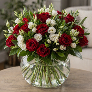 Red Rose Lisanthius White Free Teddy