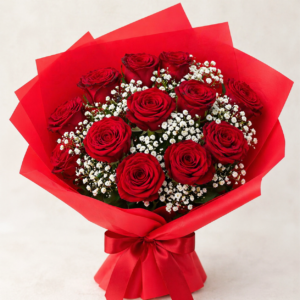 Bouquet Con Rosa Rosse