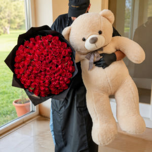 Red Roses & Brown Jumboteddy