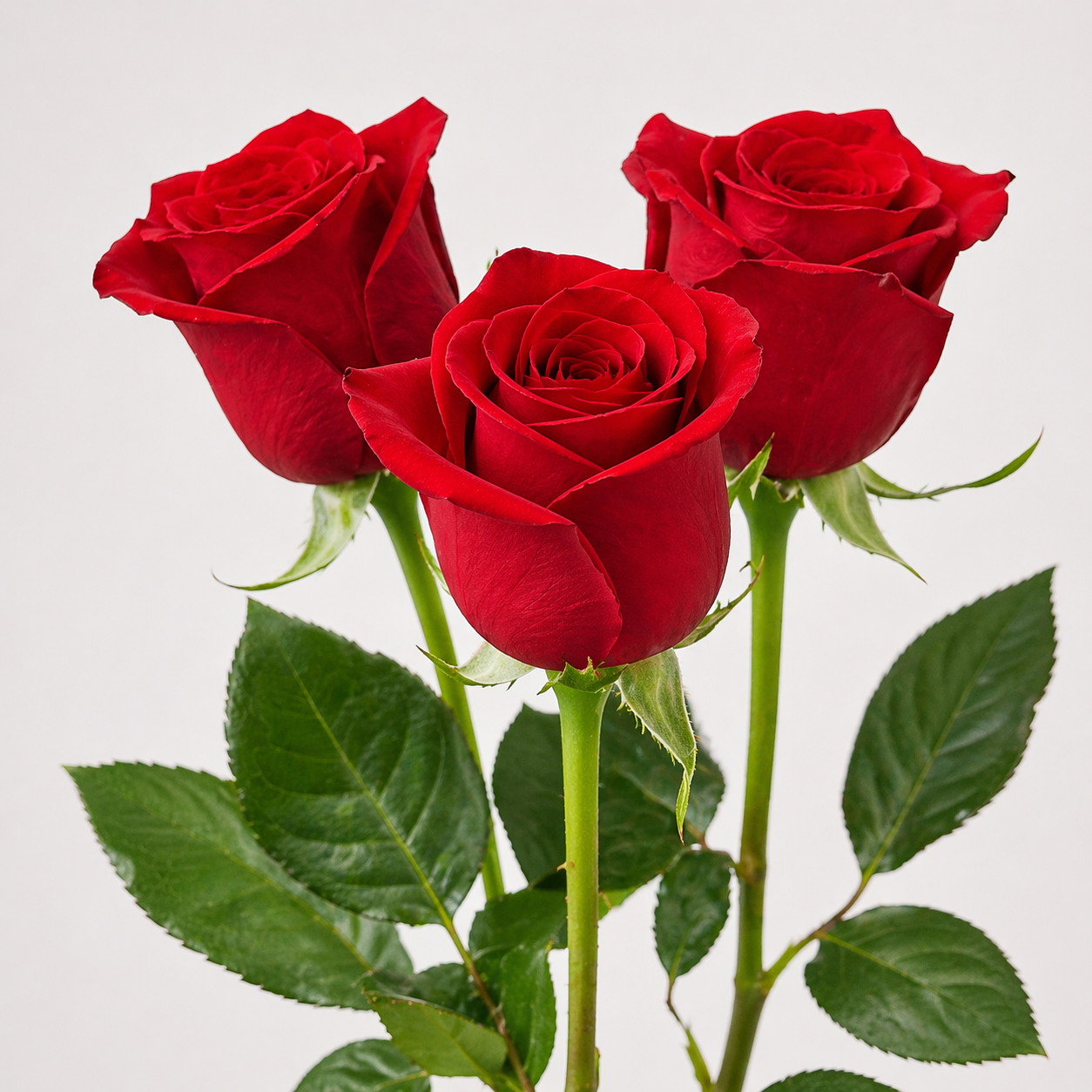 3 rose rosse